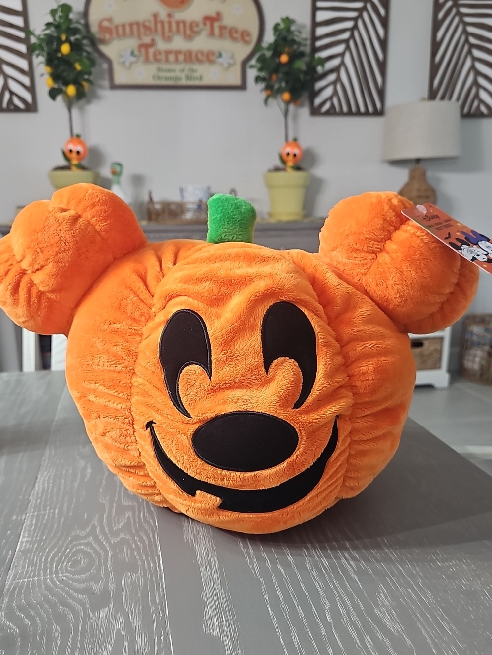 NWT! Pumpkin Mickey Mouse Halloween Plush Squishy Pillow